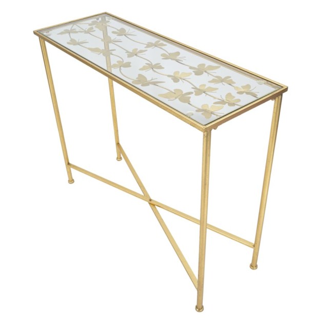 CONSOLA FLUTURI STICLA CM 100X35X80