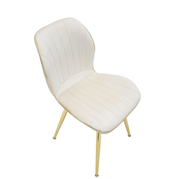 SCAUN PARIS SPACE CREAM/AUR SET 2 46X58X77