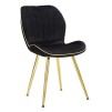 SCAUNE PARIS SPACE NEGRU/AUR SET 2 PZ CM 46X58X77