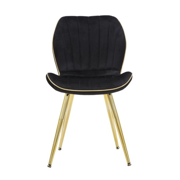 SCAUNE PARIS SPACE NEGRU/AUR SET 2 PZ CM 46X58X77