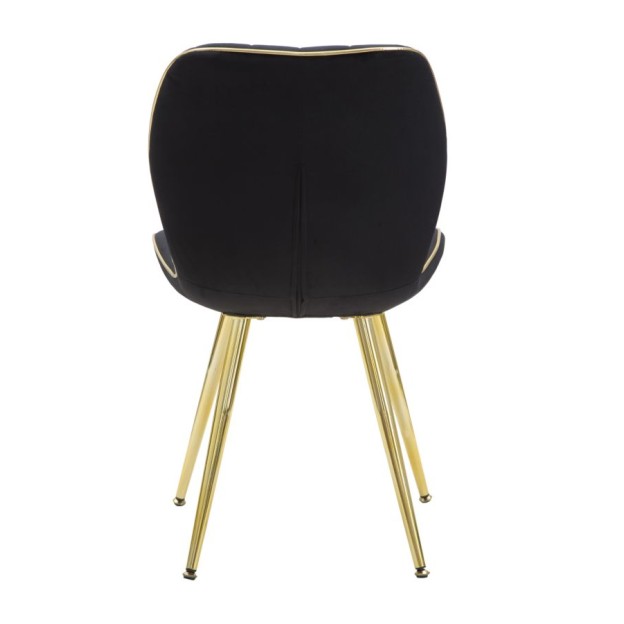 SCAUNE PARIS SPACE NEGRU/AUR SET 2 PZ CM 46X58X77