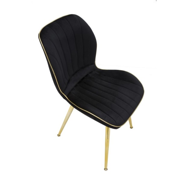 SCAUNE PARIS SPACE NEGRU/AUR SET 2 PZ CM 46X58X77
