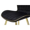 SCAUNE PARIS SPACE NEGRU/AUR SET 2 PZ CM 46X58X77