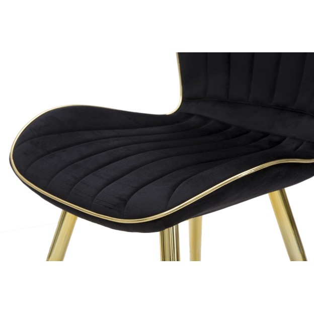 SCAUNE PARIS SPACE NEGRU/AUR SET 2 PZ CM 46X58X77