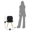 SCAUNE PARIS SPACE NEGRU/AUR SET 2 PZ CM 46X58X77