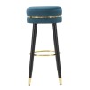 TABURET DE BAR PARIS TEAL/AUR CM Ø 35X74