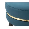 TABURET DE BAR PARIS TEAL/AUR CM Ø 35X74