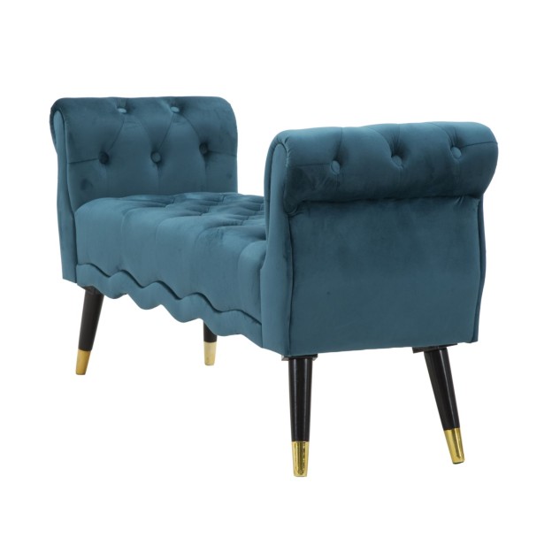 BANCĂ PARIS TEAL/AUR CM 120X40X60