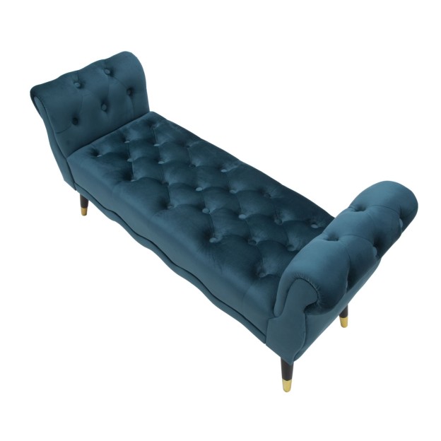 BANCĂ PARIS TEAL/AUR CM 120X40X60