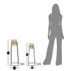 SUPORT GHIVECE SET 2 BUC CM Ø 23X70-20X60
