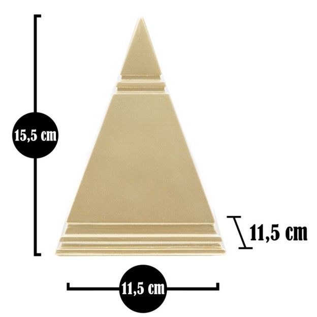 FIGURINA PIRAMID GOLD CM 11,5X11,5X15,5