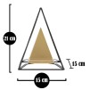 FIGURINA PIRAMIDĂ DIN FIER CM 15X15X21