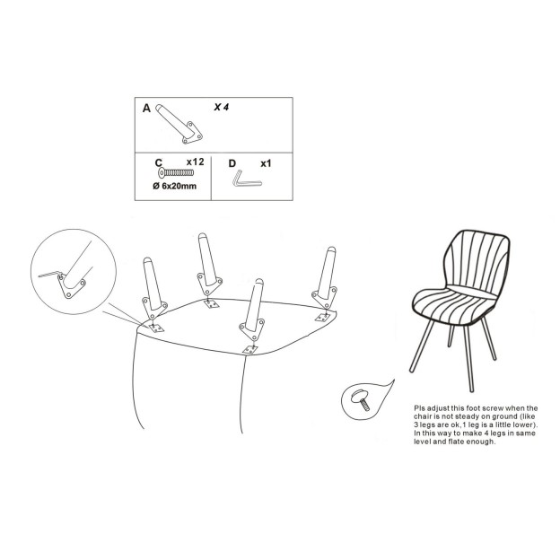 SCAUN PARIS SPACE COADA/AUR SET 2 PZ CM 46X58X77