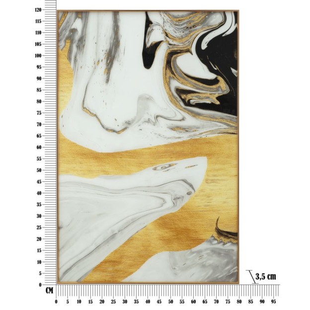 PANOU DE PERETE STICLA CU CADRU GHOSTLY CM 80X3,5X120