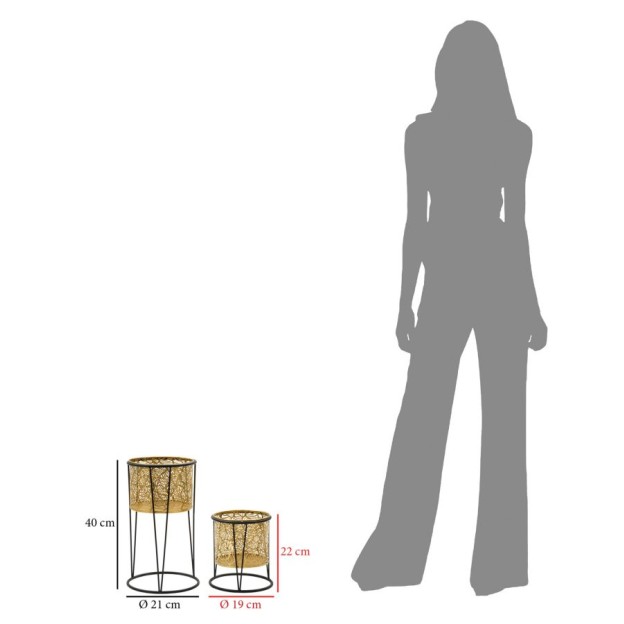 SET 2 SUPORTURI PENTRU GHIVECE LEAVY 21X40-19X22