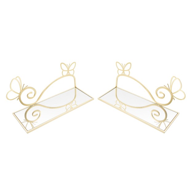 SET RAFTURI FLUTURI PERETE PAT 2 BUC CM 41,5X18X21
