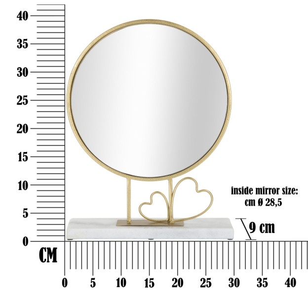OGLINDA DE MASA INIMA CM 30X9X39,5