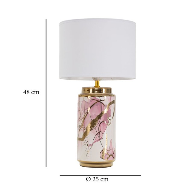 LAMPĂ DE MASA GLAM ABSTRACT CM Ø 25X48