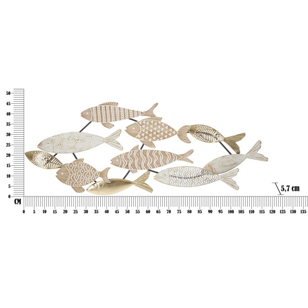 DECORATIE PERETE FISH CM 118X5,7X46,4