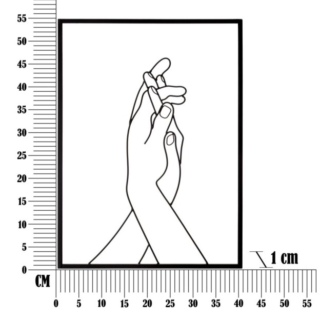 DECORAȚIE DE PERETE SIMPLY MÂINI CM 40X1X55