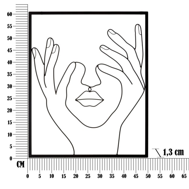 DECORATIE DE PERETE SIMPLY FACE CM 50,5X1,3X61
