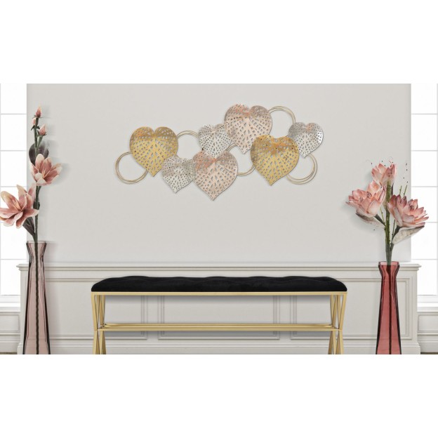 DECORAȚIE DE PERETE INIMI 91X2,5X39,5
