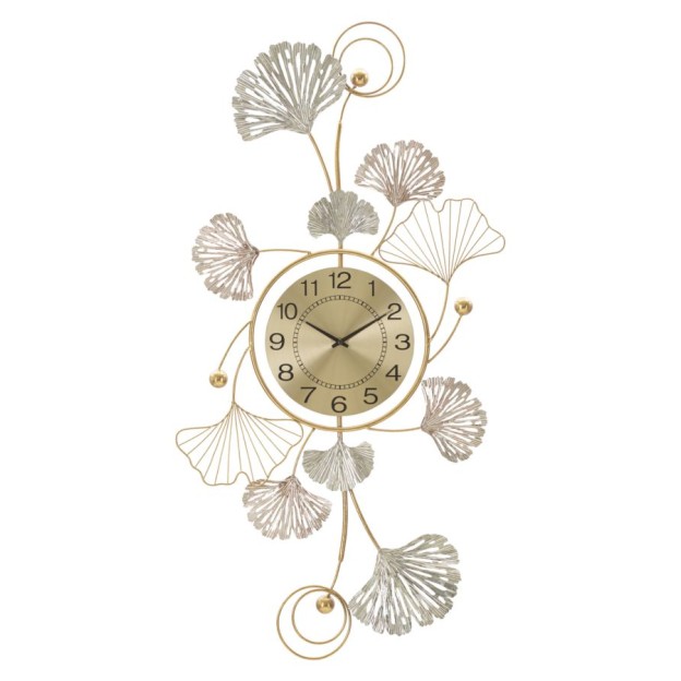 DECORATIE PERETE LEAVY CU CEAS CM 52,5X3,5X102