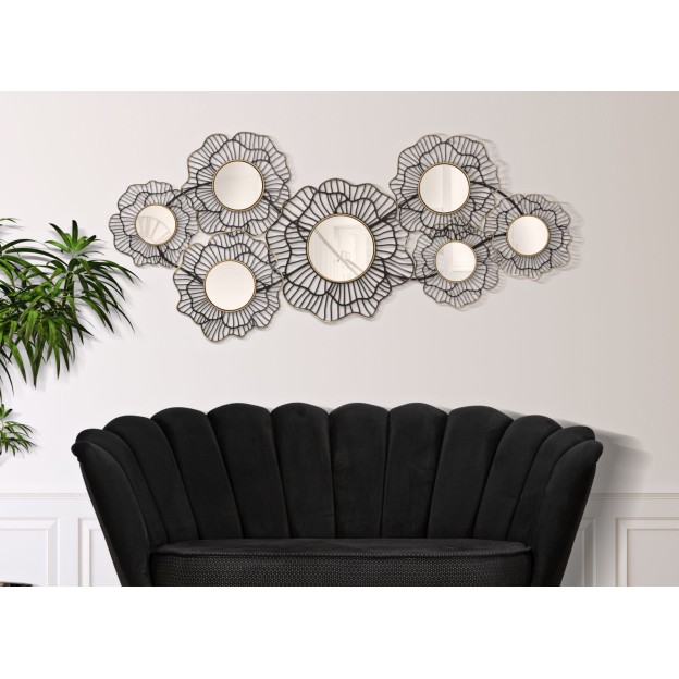 DECORATIE DE PERETE OSAKA CU OGLINZI 121x5x56