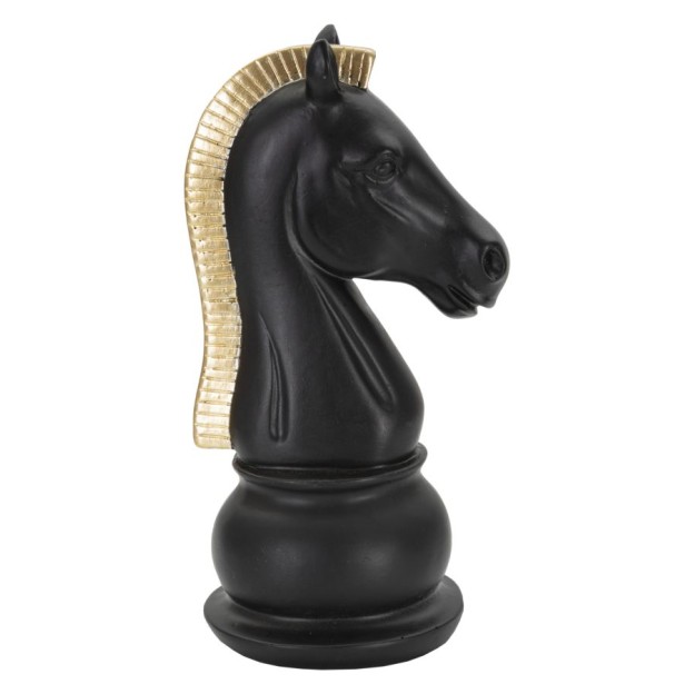 FIGURINA CAL NEGRU CU AURIU 10,5X8,5X19