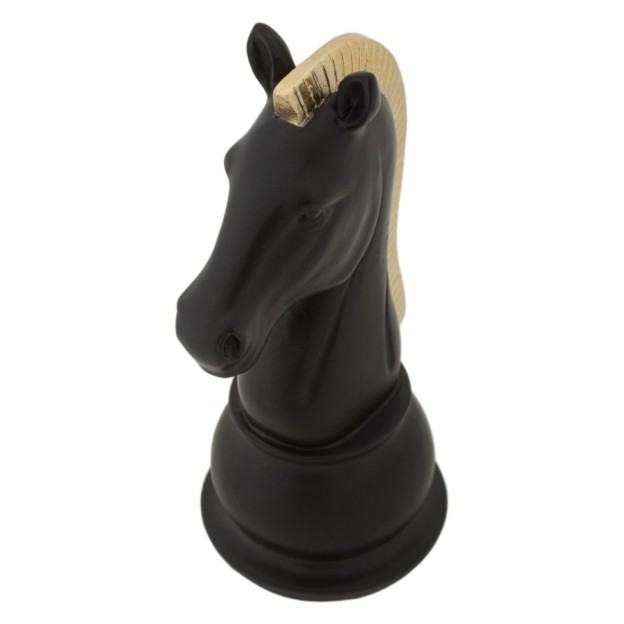 FIGURINA CAL NEGRU CU AURIU 10,5X8,5X19