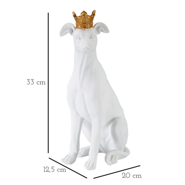 FIGURINA CAINE ALB CM 20X12,5X33