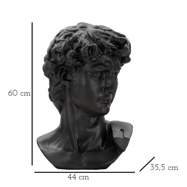 FIGURINA CAP NEGRU CM 44X35,5X60