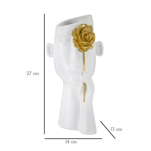 VAZA FACE C/FIORE CM 14X13X27