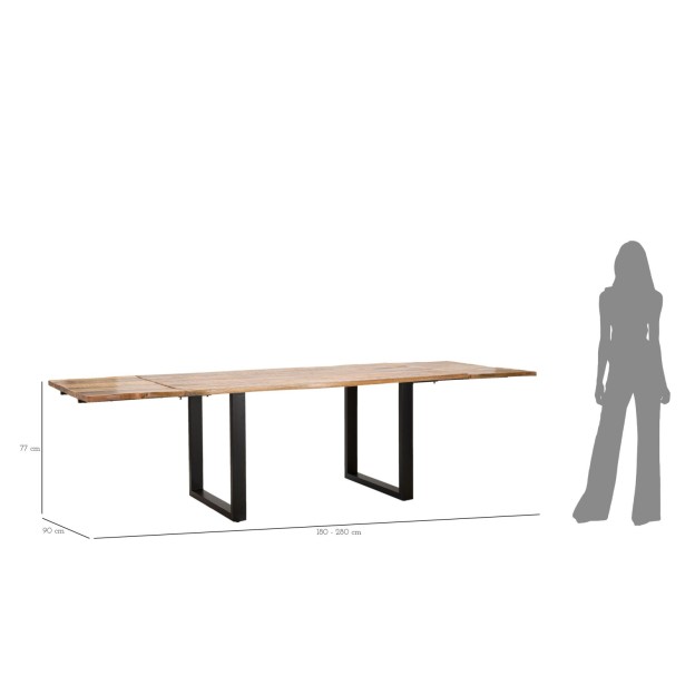 MASA -EXTENSIBILA 180X90X77-LUNGIME TOTALA 280 (LEMN DE MANGO)