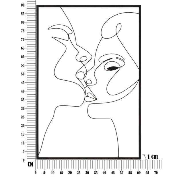 PANOU DE PERETE FIER KISS CM 60X1X90