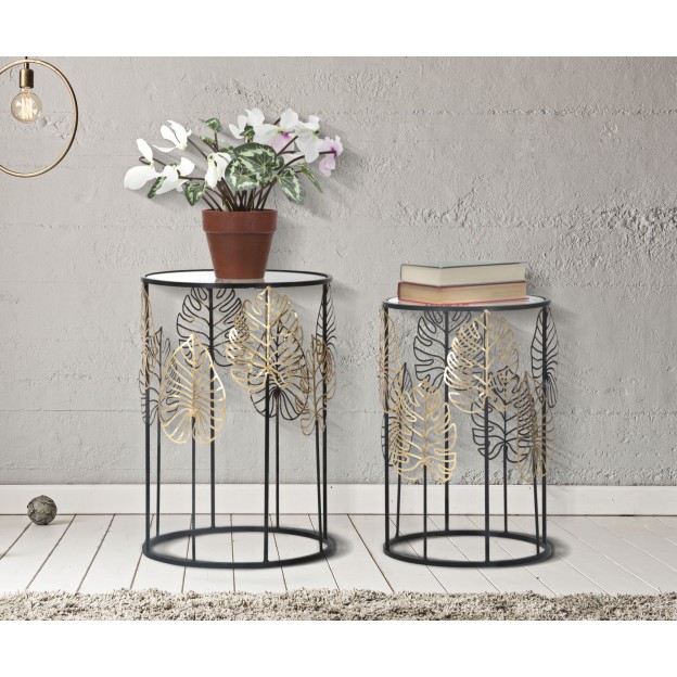MASA FOGLIE GLAM COPPIA CM Ø 38X55-33X50