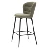 TABURET DE BAR LOSANNA VERDE SET 2 PZ CM 52X59X108