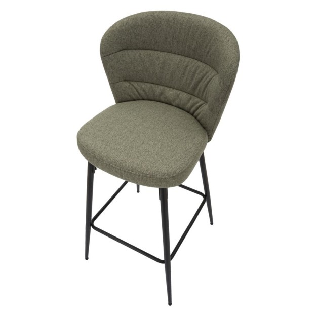 TABURET DE BAR LOSANNA VERDE SET 2 PZ CM 52X59X108
