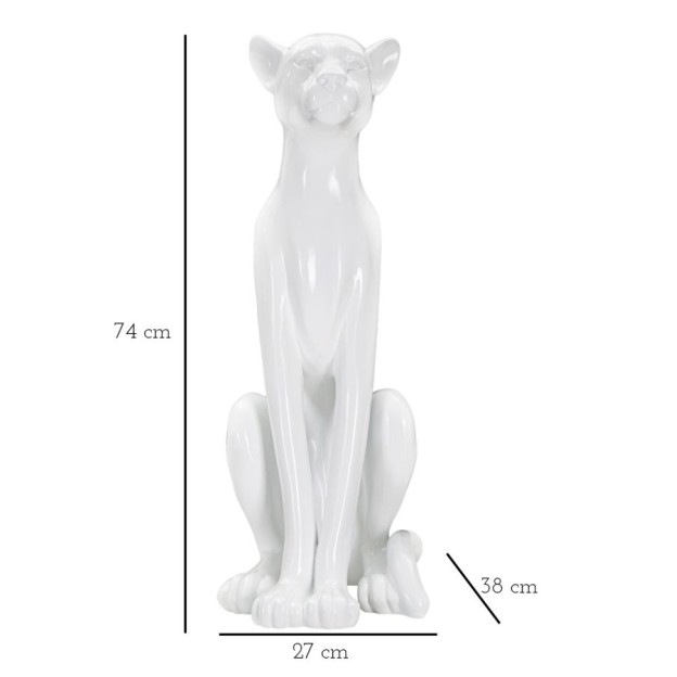 FIGURINA SIT LEOPARD 27X38X74