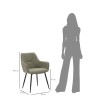 SCAUN VICENZA VERDE SET 2 BUC CM 58X63X85,5