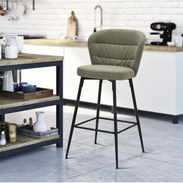 TABURET DE BAR LOSANNA VERDE SET 2 PZ CM 52X59X108
