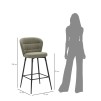 TABURET DE BAR LOSANNA VERDE SET 2 PZ CM 52X59X108