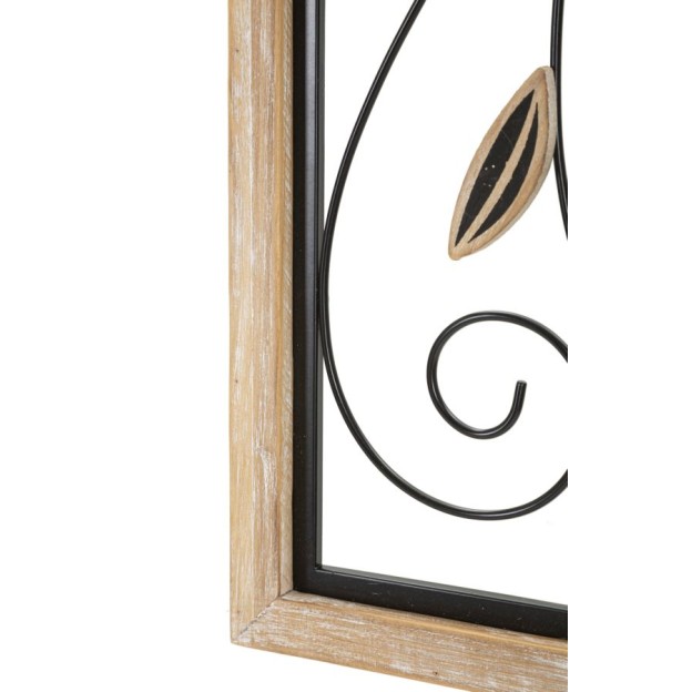 PANOU DE PERETE FIER/LEMN KOMAN -A- CM 26X2,5X60