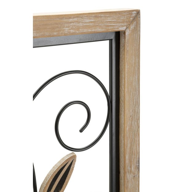 PANOU DE PERETE FIER/LEMN KOMAN -B- CM 26X2,5X60