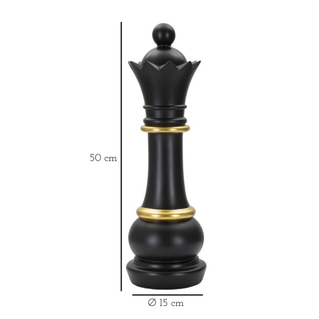 FIGURINA REGINA NEGRU SI AURIU 15X50