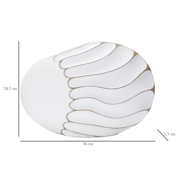 VAZA LINII DE POLIRESINA CM 34X11,5X24,5