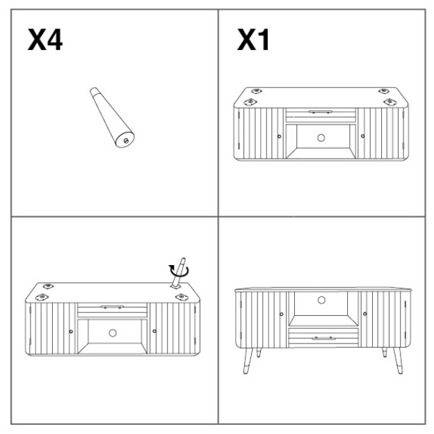 TV/SUPORT MATERA CM 117X40X60