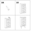 COMODA SERTARARE MATERA CM 45X32X100