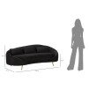 CANAPEA CU PERNE NEGRE LOZE OSLO 185X84X68