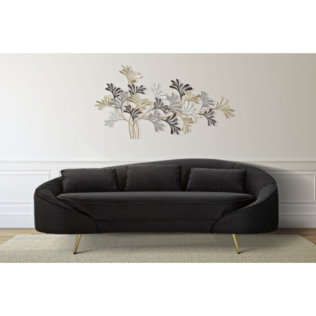 CANAPEA CU PERNE NEGRE LOZE OSLO 185X84X68